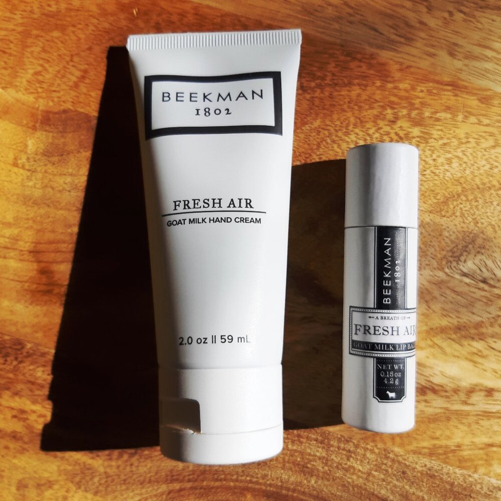 *New* Beekman 1802 Fresh Air Goat Milk Hand Cream and Lip Balm Duo